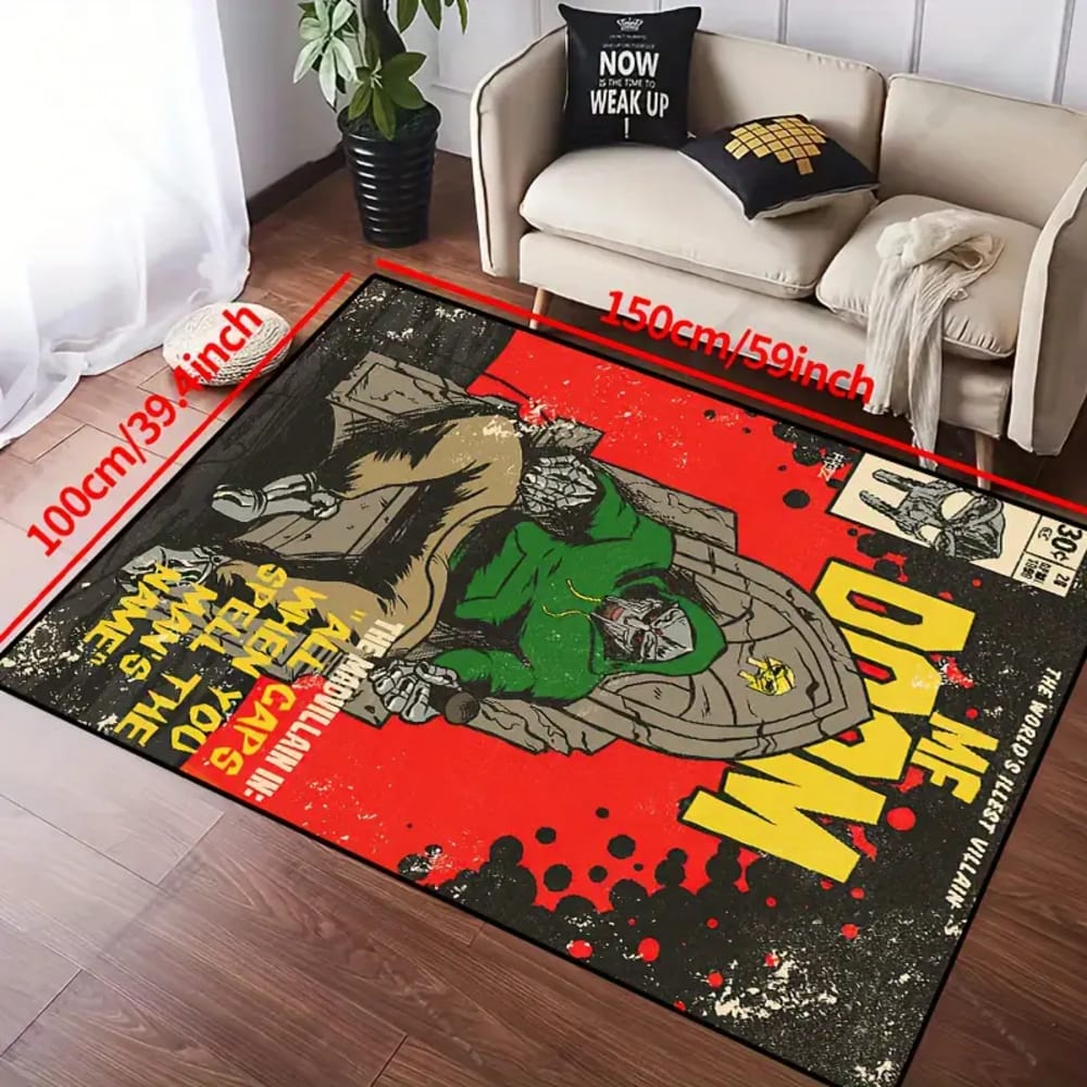 Doomsday ALL CAPS Mask Print Rug